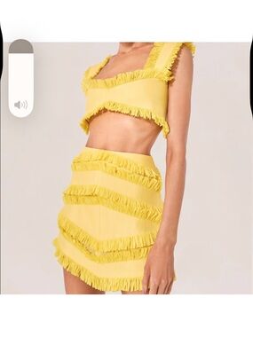 Alexis yellow fringe 2 piece set